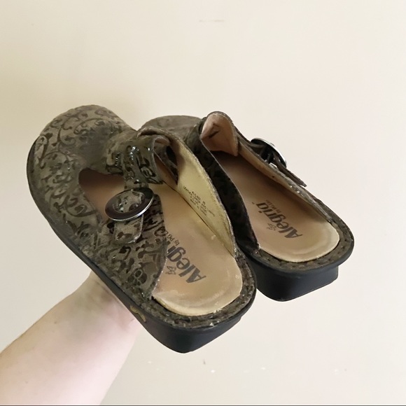 Alegria• tan brown black choco vine print Alg-922 size Eu 40 womens US 9.5/10 - Picture 8 of 9